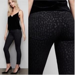 Good American Women's Good Legs Crop Black Foil Jeans 27 Edgy Coated